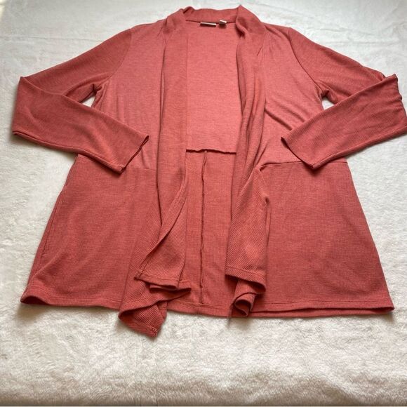 Logo Lounge Coral Open Front Cardigan Size Large - Picture 1 of 6